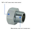 1/2" x 7/8" Male-Female Pipe Adapter 15/16" Connector Splitter –