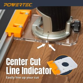 Powertec Router Guide Rail Adapter for Makita RT0701C, XTR01Z, DRT50 Trim Routers (72021)