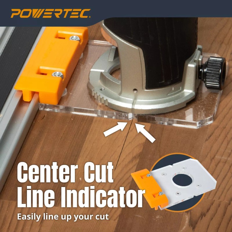 Powertec Router Guide Rail Adapter for Makita RT0701C, XTR01Z, DRT50