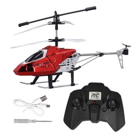 3.5 Channel RC Helicopter Toy 2.4Ghz USB Rechargeable Hovering Realistic Light Alloy Remote Control Helicopter Red