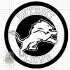 Detroit Lions Decal White And Black