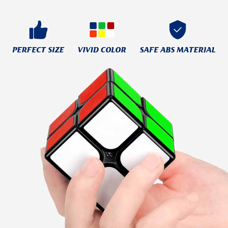 KOSTACHI 2x2 Speed Cube, Professional 2x2x2 Rubik's Cube, Black, 3D