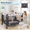 HONEY JOY 5-in-1 Pack and Play with Bassinet, Infant Nursery