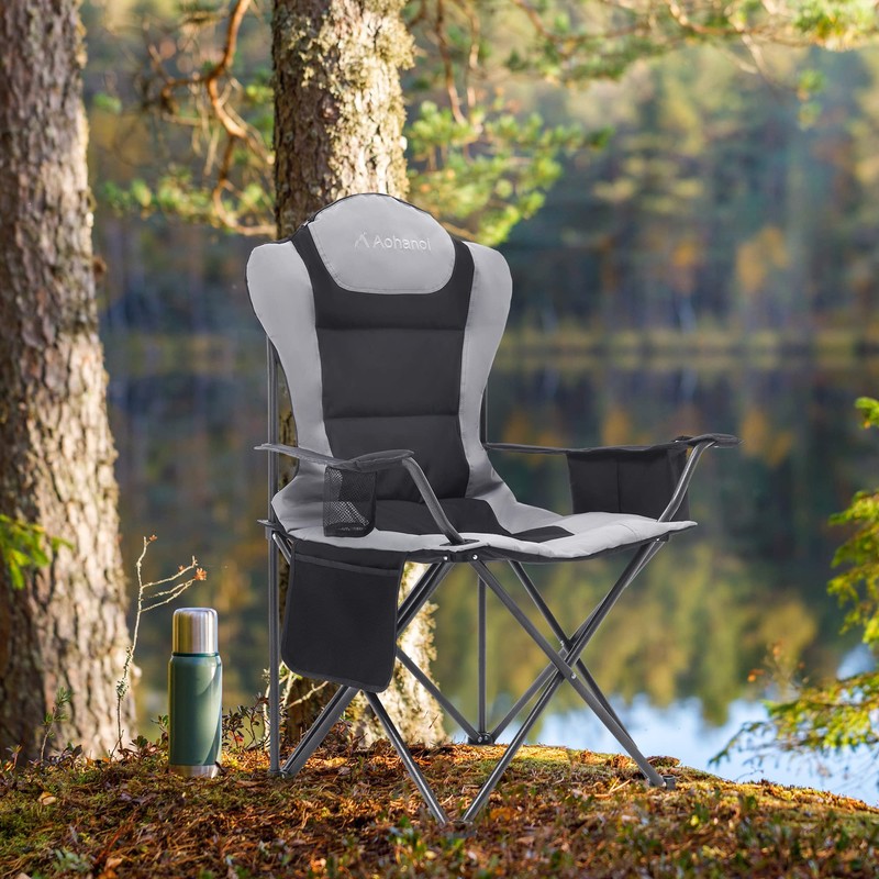 Aohanoi Camping Chairs for Heavy People, Folding Chairs for Outside