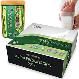 60 Parches para Pies WELLNESS FOOT PADS 6 Esencias Naturales + Antifaz Para Dormir | Caja Luxury con 6 Compartimentos, 1 por Aroma | Calidad Para Regalo