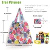 [6 Piezas]Bolsas Plegables Reutilizables, Bolsas de Comestibles, Bolsa De Compra