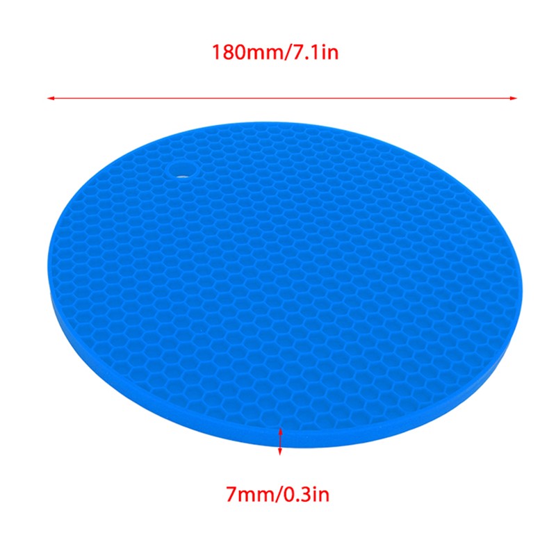 5PCS Silicone Trivet Mats Round Multipurpose Heat Resistant Non Slip