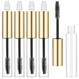 Pack of 4 Empty Bottles for Castor Oil, Eyelash Brush with Container, Mascara Bottle Kit, Eyeliner Container Tube for Eyelash Cream