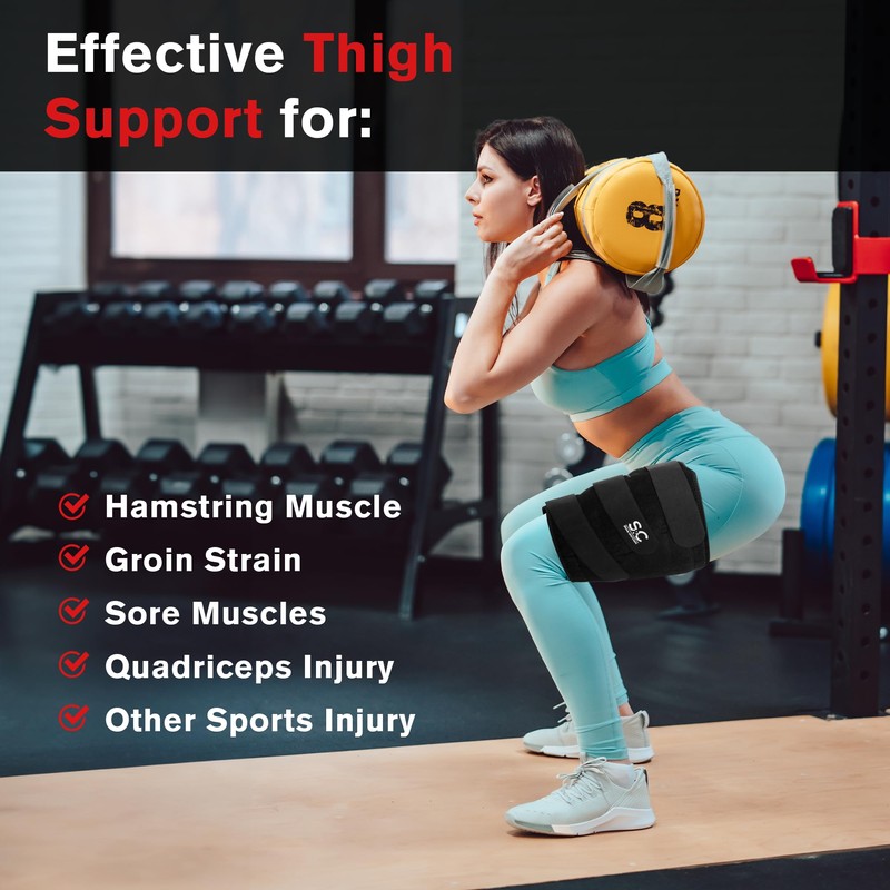 Stone and Clark Thigh Brace Support - Non-Slip, Comfortable Hamstring