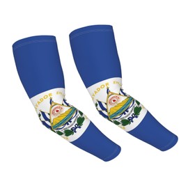 LVGOOKI Cute El Salvador Flag Arm Sleeves Cooling Sun Protection Sports Flag Sleeves for Men Women