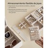 SONGMICS Caja Joyero, 2 Capas, con Asa, 23.9 x 20