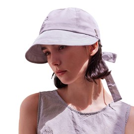 VARZAR VA Stud Ribbon Bonnet Hat, 3 Colors, Beret, Korean Brand, Hat, UV Protection, Deep, Small Face Effect, SNS Topic, Celebrity Wear, gray