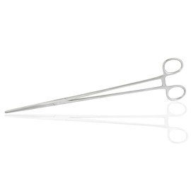 MuskalMed Straight Long Hemostat Forceps with A Stainless Steel Ratchet Locking Tweezer Tool for First Aid, Fishing, Camping, Hunting and Feeding (24 Inches)