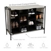 Simplify Shoe Cubby, 16 Compartment, Grey (23200-GREY)