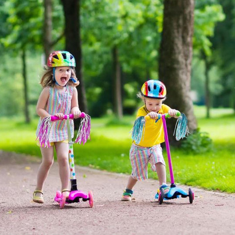 PLATT Kid's Bicycle Handlebar Streamers Colorful Ribbons Tassel for Girls