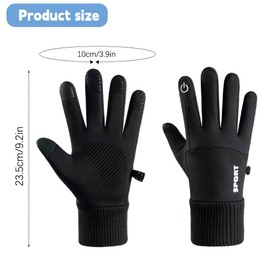LdawyDE Cycling Gloves Thermal Gloves Warm Gloves Men Women with Touch Function Winter Windproof Thin Warming Gloves for Men Women Jogging Cycling Climbing Activities