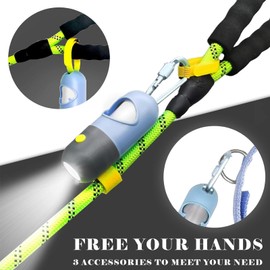 YUCHIYA Dog Poop Bags Holder with LED Flashlight, Sky Blue, 15 Bags, 3 Accessories