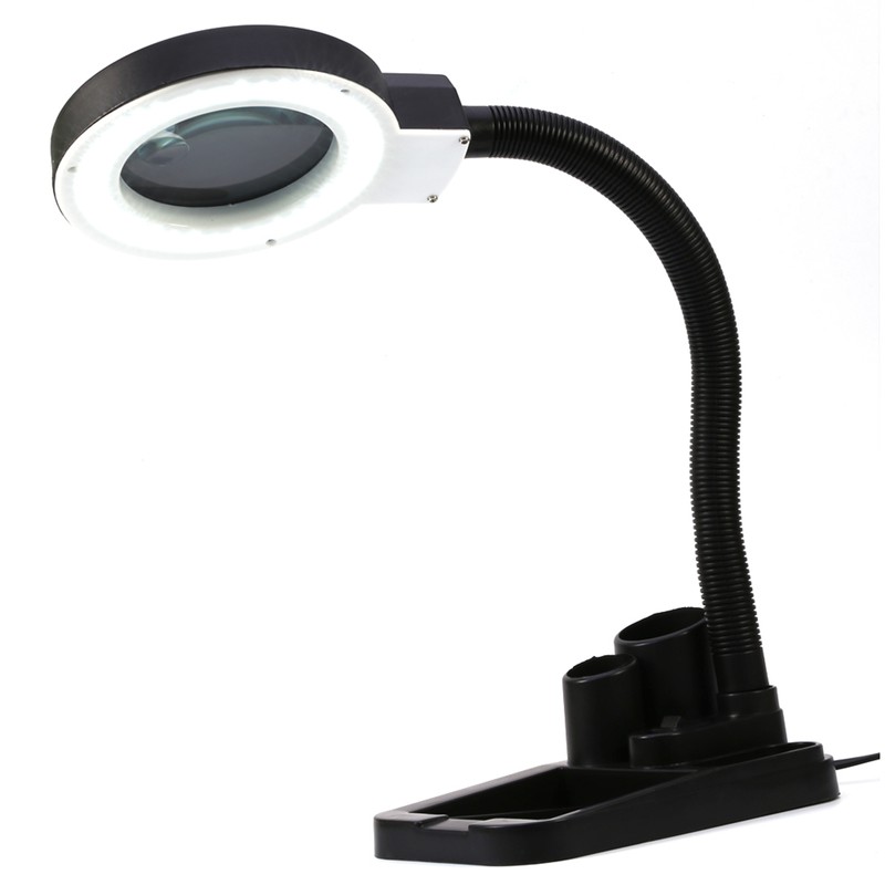 40 LED Illuminated Lighting 5X 10X Stand Magnifier &amp; Desk
