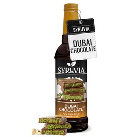 SYRUVIA Syruvia Coffee Syrup, Dubai Chocolate Flavored Syrup for Drinks, Lattes, and Desserts C 25.4 fl oz,
