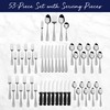 Pfaltzgraff Garland Frost 53-Piece Stainless Steel Flatware Serving Utensil Set