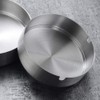 SteelFever Set of 4 10 cm Stainless Steel Ashtray Modern