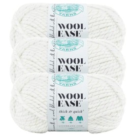 Lion Brand Yarn Wool-Ease Thick & Quick Yarn, Soft and Bulky Yarn for Knitting, Crocheting, and Crafting, 3 Pack, Celebration