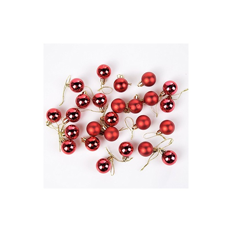 Robelli Pack of 48 Miniature Shiny & Matte Christmas Tree