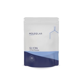 MoleQlar Glycine Powder 300 g - Certified and Pure Glycine Powder with Stable Fabric Content - 5 g per Serving - with Practical Measuring Spoon