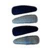 Mia Snip Snaps-Contour Clips Covered With Denim Material As Shown-Each