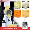 Rotary Cheese Grater Handheld Vegetable Slicer with 3 Drum Blades,