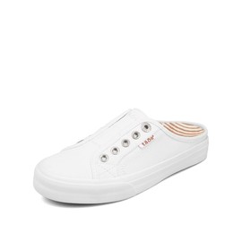 Taos Footwear Women's Ez Soul White Canvas Mule 9 M