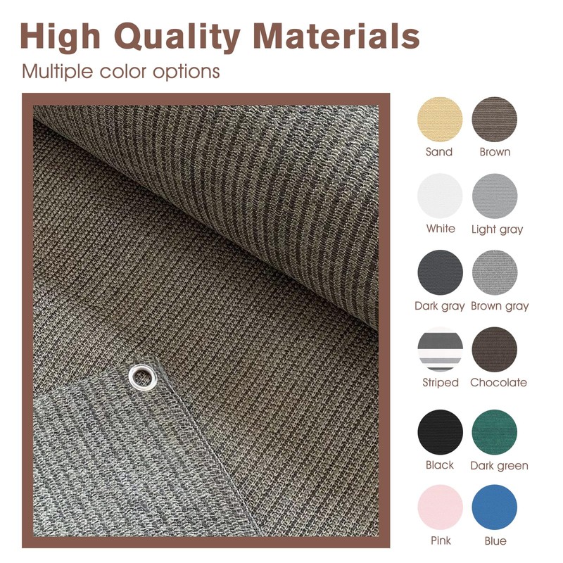 SUNNY GUARD 2.5/2.6/3/3.3/4/5/6/8 Balcony Privacy Screen Fence, Apartments Railing, Heavy