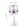 NOLITOY 2pcs Alloy Goblet with Flower Pattern Elegant Wine Cups