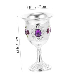 NOLITOY 2pcs Alloy Goblet with Flower Pattern Elegant Wine Cups for Parties Festivals and Celebrations Design Easy to Clean Present for Wine Lovers