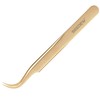SEEDEW Tweezer Eyelash Extensions 1 PCS Stainless Steel Curved Pointy