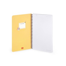 LEGAMI - Sushi Cat 7mm Ruled Notebook - A5 Large - FSC Certified Paper - Includes 1 Sheet of Stickers - 160 Pages - Elastic Closure - 15 x 21 cm