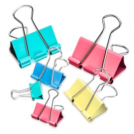 Clips para carpetas varios tamaos, 100 unidades, XL, grande, mediano, pequeo, mini combinacin de abrazaderas de papel, adecuadas para suministros de  