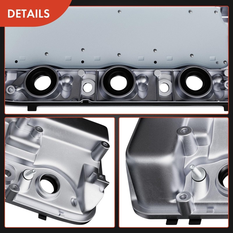 A-Premium Aluminum Rear Engine Valve Cover, with Gasket, Compatible with