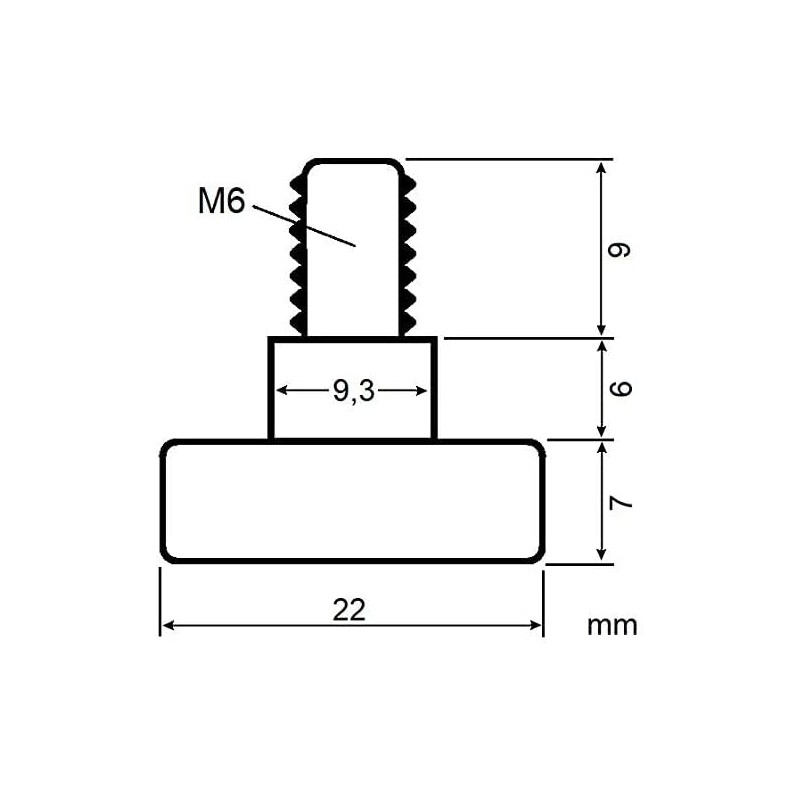 Der-beste-Preis Pack of 10 sliding castors with thread, drawer roller,