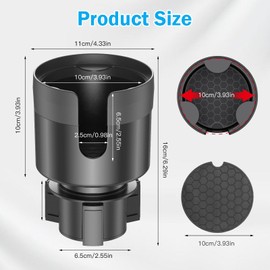 Chingcoo Car Drink Holder, Car Drink Holder Expander, Bottle Holder Car with Adjustable Base and Coaster Most, Universal Car Cup Holder Expander Adapter