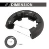 BUNKER INDUST D Ring/Shackle Isolator Kit,1 Pair Black D-Ring Isolator