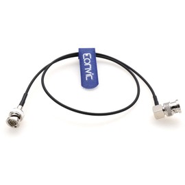 Eonvic 12G HD-SDI BNC to BNC Right Angle Male 75ohm Multicolor Video Coaxial Cable Camera RF Video Flexible Thin Cable for Monitor Video