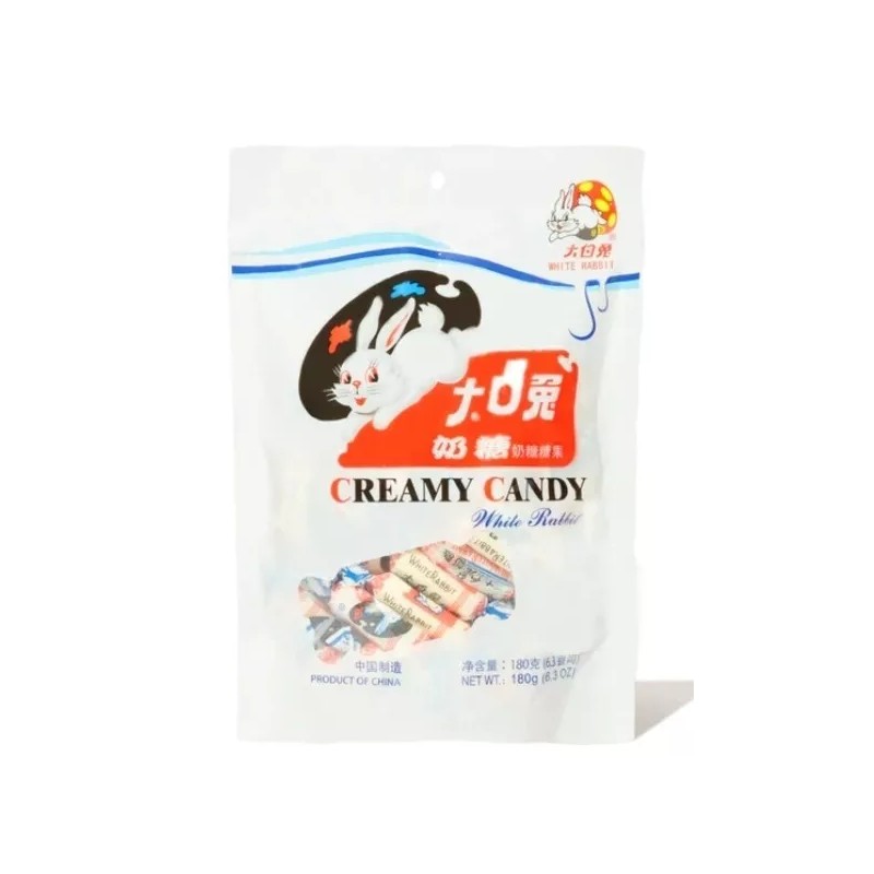 White Rabbit Creamy Milk Chewy Candy Rice Paper Wrapper Milk