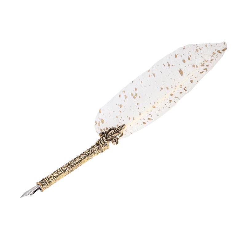 Feather Pen Set with 10 Interchangeable Nib Fire Lacquer Wax