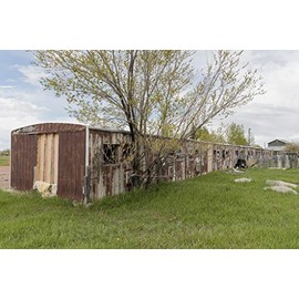 Photo- Motel Units That Saw Their Better Days Years ago in Fort Bridger, Wyoming, Near The State Historical site of The Same Name 2 Fine Art Photo Reproduction 12in x 08in