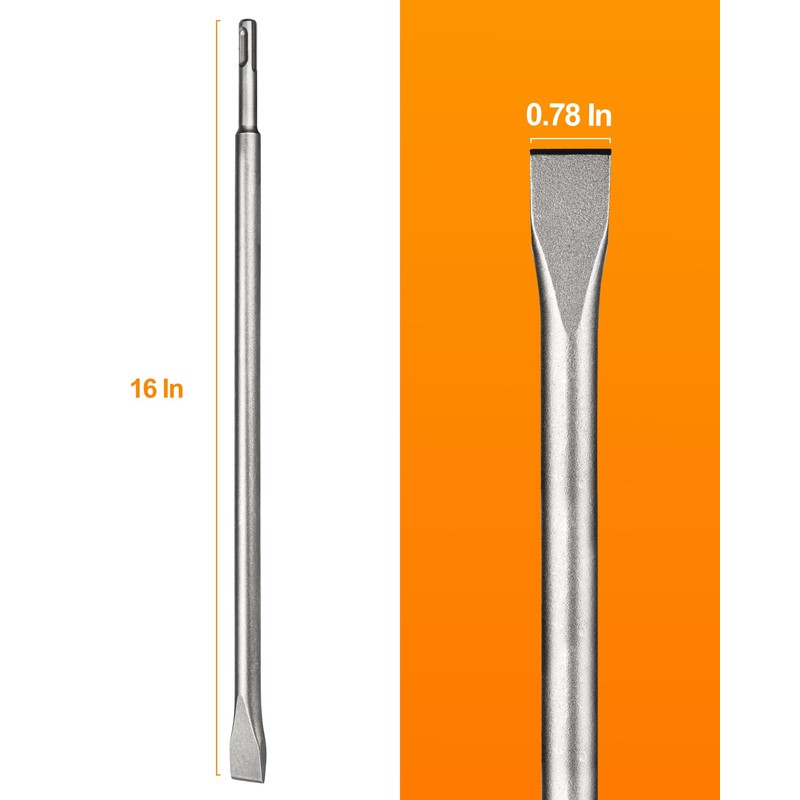 SDS Plus Chisel 16 Inch, Tile Removal Chisel Tool for