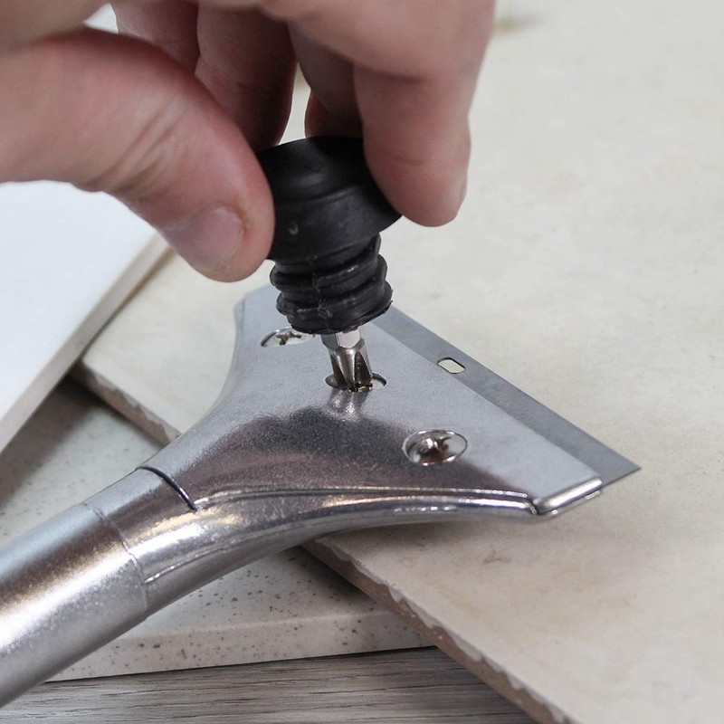Faithfull FAISCRA100LH Soft Grip 4in Long Handled Heavy-Duty Scraper with