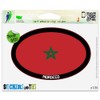 Morocco Flag Oval Vinyl Car Bumper Window Sticker 3" x 2"