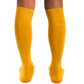 Couver Calcetines de béisbol acolchados de rizo alto para jóvenes y niños, Amarillo dorado, Medium