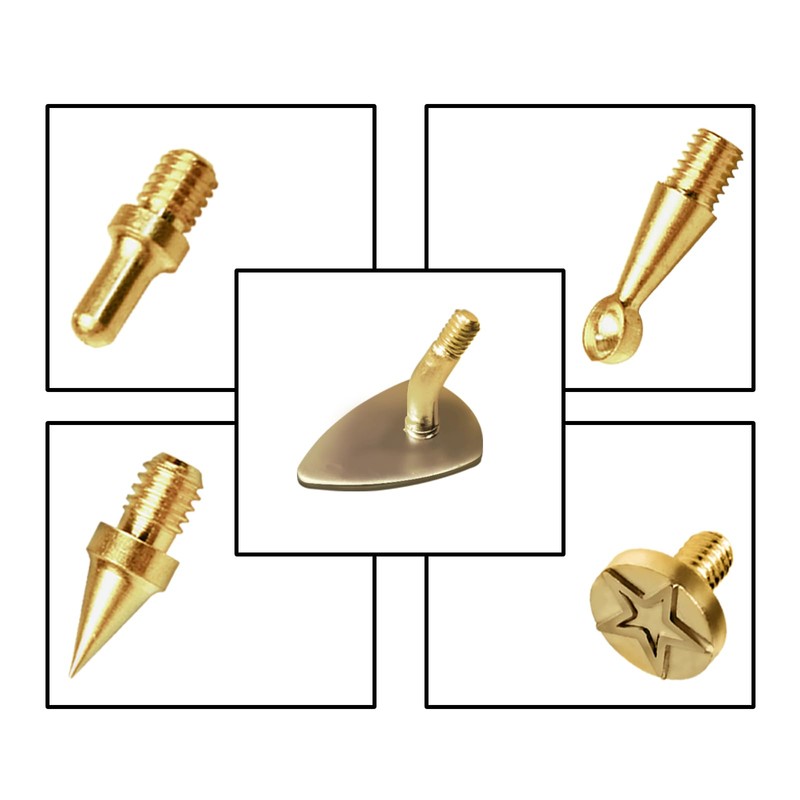 9 Pack Heat Insert Nut Iron Tips Kit with Adapter,